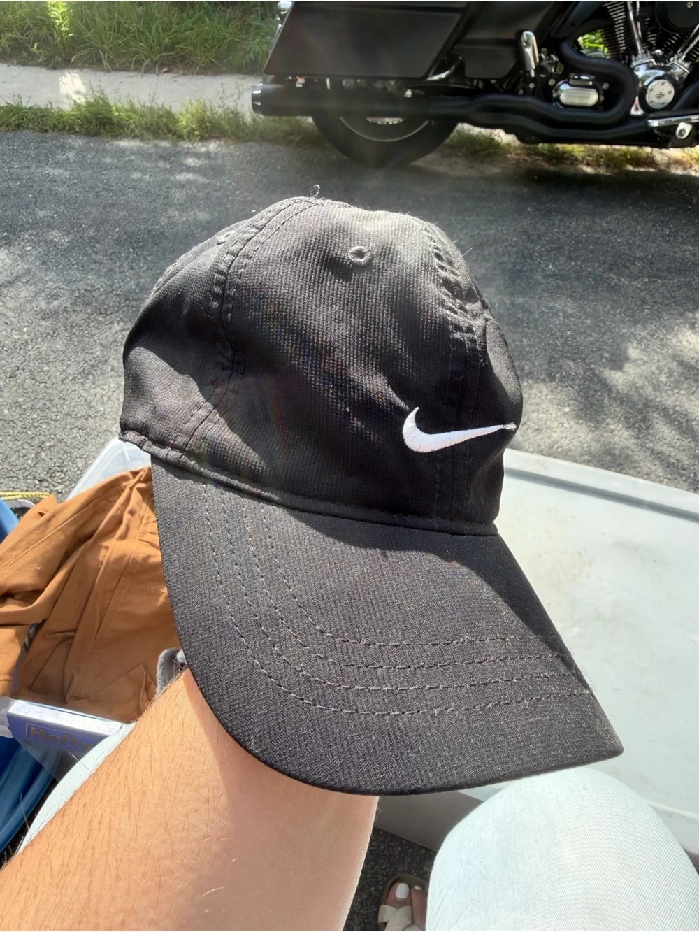 Nike Black Dri-FIT Adjustable Cap with White Logo